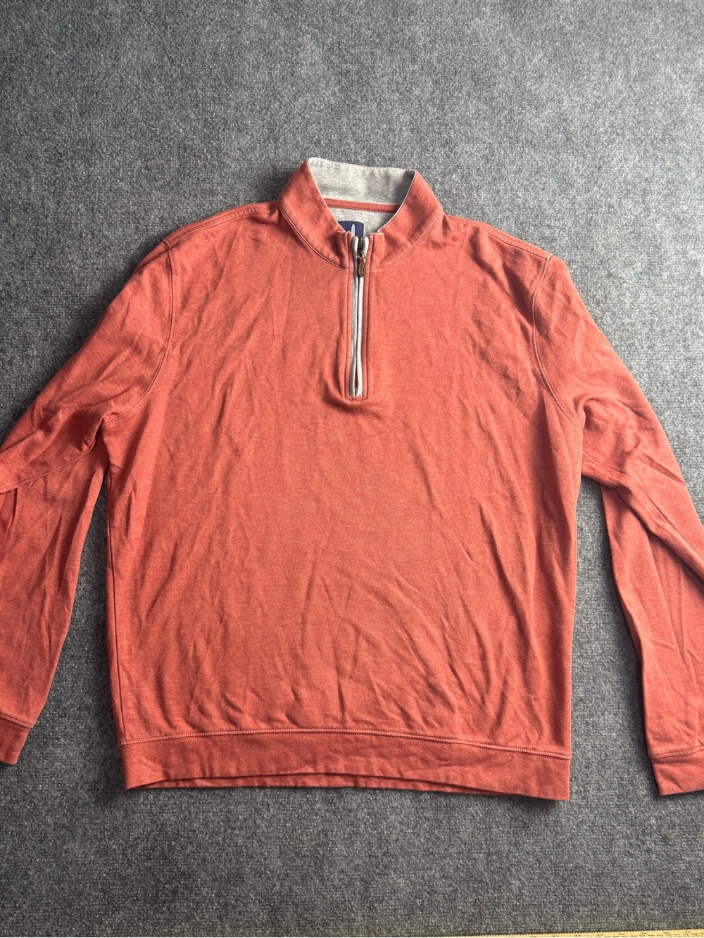 Johnnie-O Men's XL Quarter-Zip Sweater Pullover Rust